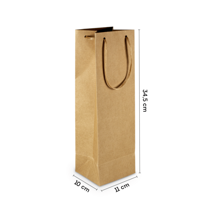 Sacola para Garrafa de Vinho 11x34,5x10 cm (25 Unidades)