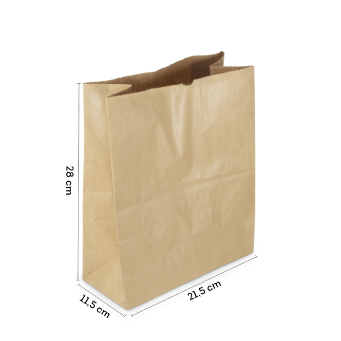 Saco Kraft M 21,5x28x11,5 cm (50 Unidades)