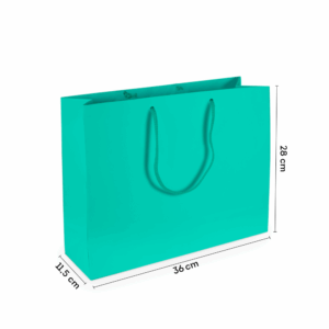 Sacola de Papel M1 Média Tiffany 36x28x11,5 cm (20 Unidades)