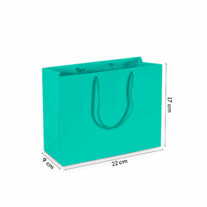 Sacola de Papel P1 Pequena Tiffany 22x17x9 cm (20 Unidades)