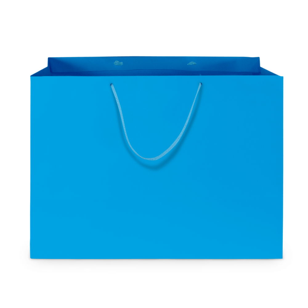 Sacola de Papel G1 Grande Azul 40x30x20 cm (10 Unidades) - Image 2