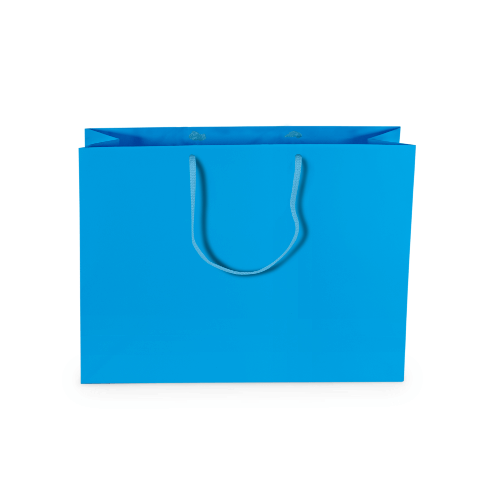 Sacola de Papel M1 Média Azul 36x28x11,5 cm (20 Unidades) - Image 2