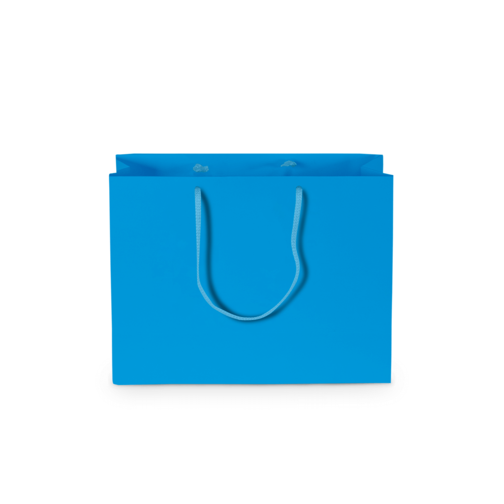 Sacola de Papel P1 Pequena Azul 22x17x9 cm (20 Unidades) - Image 2