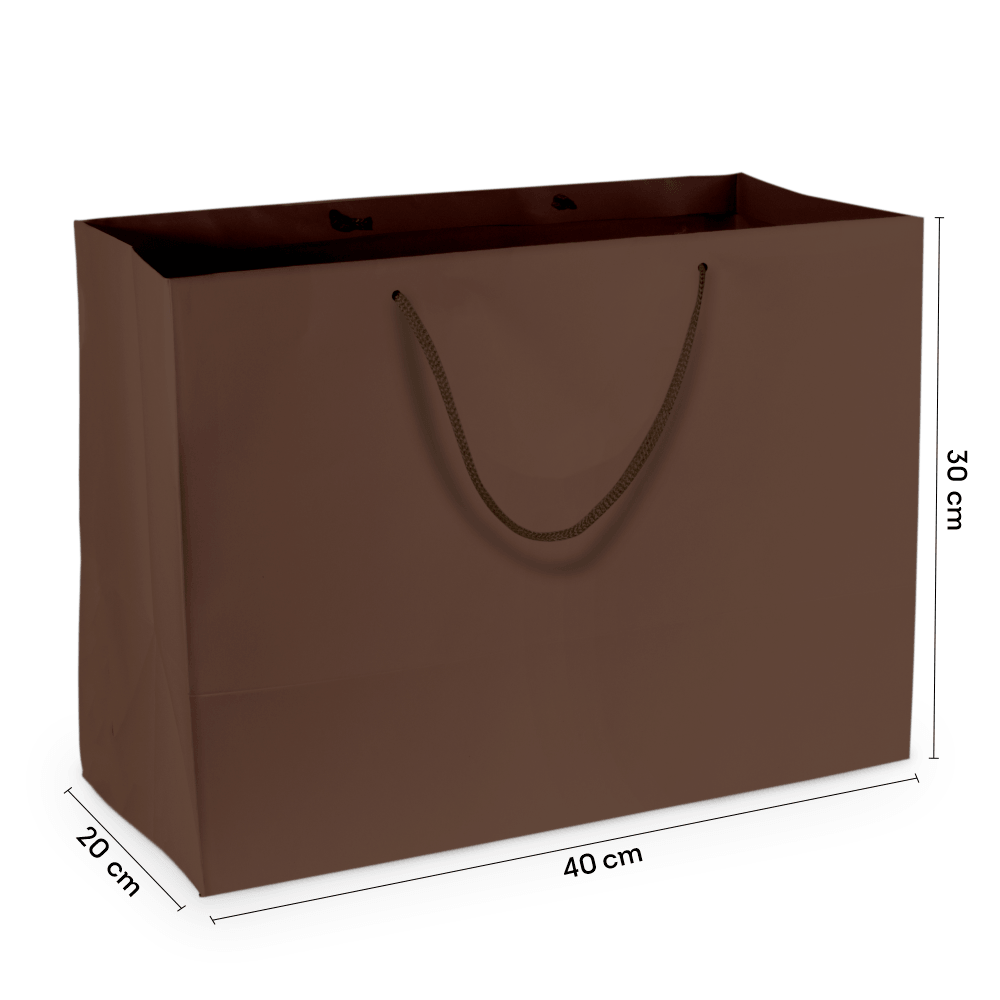 Sacola de Papel G1 Grande Marrom 40x30x20 cm (10 Unidades)