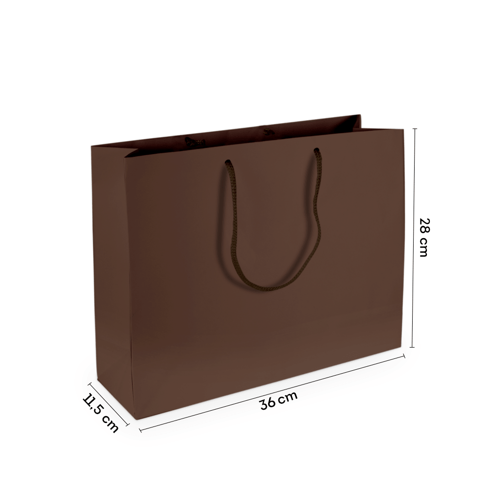 Sacola de Papel M1 Média Marrom 36x28x11,5 cm (20 Unidades)